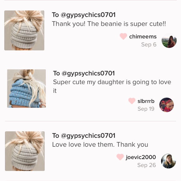 Light Melange Gray Messy-bun, C.C beanie. - Picture 3 of 3